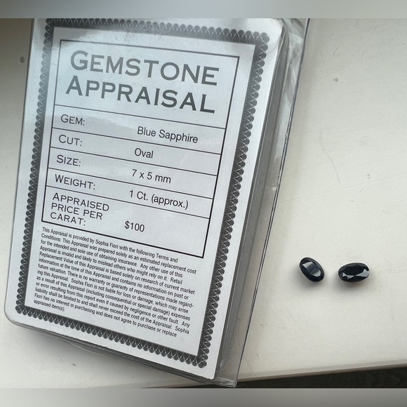 Sophia Fiori | TWO 1-Carat Loose Midnight Sapphires - Picture 2 of 3